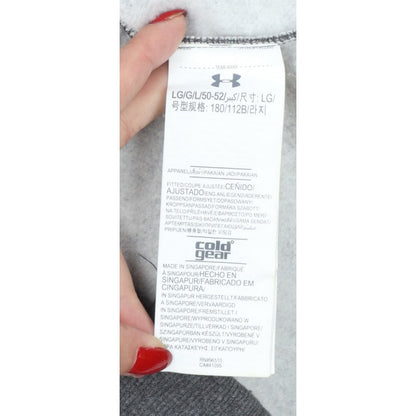 Under Armour Men’s Grey L ColdGear Full Zip Hoodie Logo Fleece
