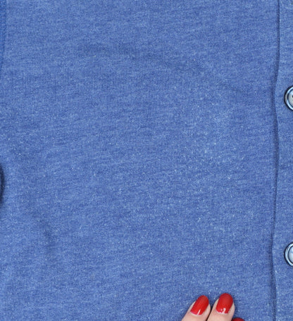 Tommy Hilfiger Men’s Blue S Button Cardigan Sweatshirt Striped Trim