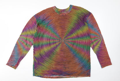 Space Tribe Unisex Multicoloured XL Space Spiral Pullover Sweatshirt