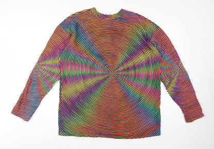 Space Tribe Unisex Multicoloured XL Space Spiral Pullover Sweatshirt