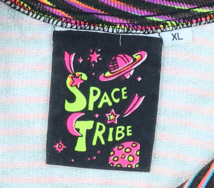 Space Tribe Unisex Multicoloured XL Space Spiral Pullover Sweatshirt