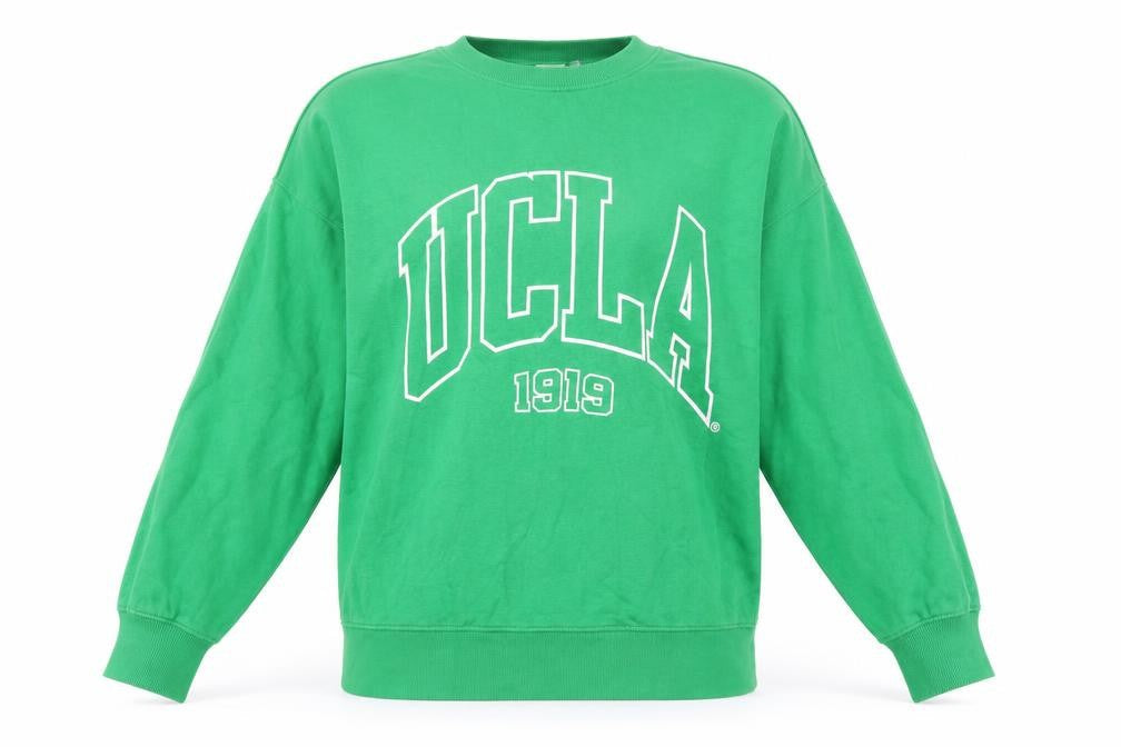 H&M Women Green M UCLA 1919 Logo Crew Neck Pullover Sweatshirt
