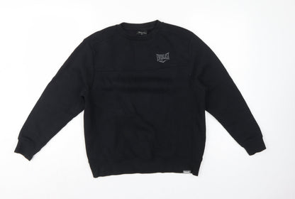 Everlast Boys Black Size 13 Pullover Fleece Logo Sweatshirt