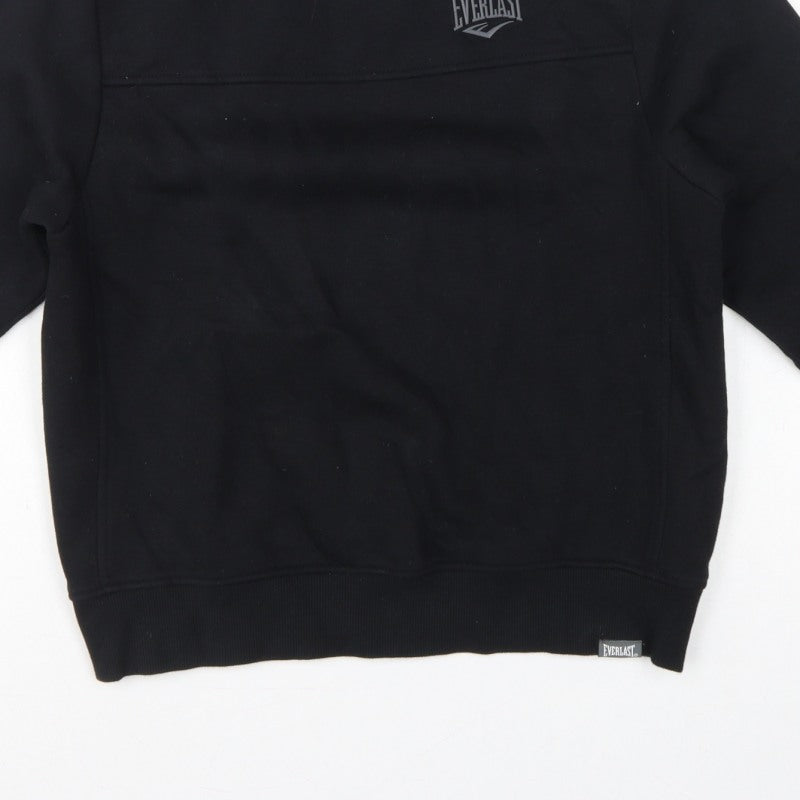 Everlast Boys Black Size 13 Pullover Fleece Logo Sweatshirt