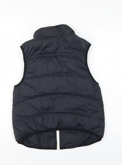 Nike Women’s Black XS Quilted Puffer Bodywarmer Gilet Zip