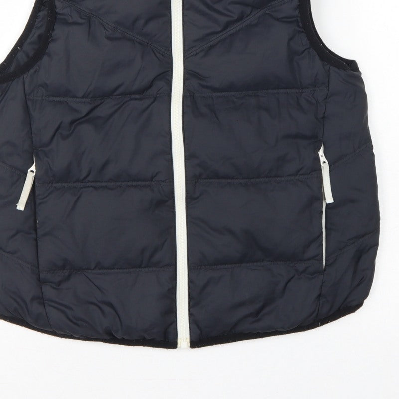 Nike Women’s Black XS Quilted Puffer Bodywarmer Gilet Zip