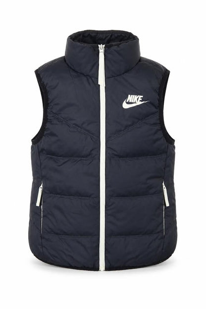 Nike Women’s Black XS Quilted Puffer Bodywarmer Gilet Zip