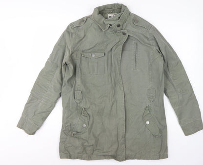 Next Women Green UK 14 Military Jacket Cotton Lined Padded