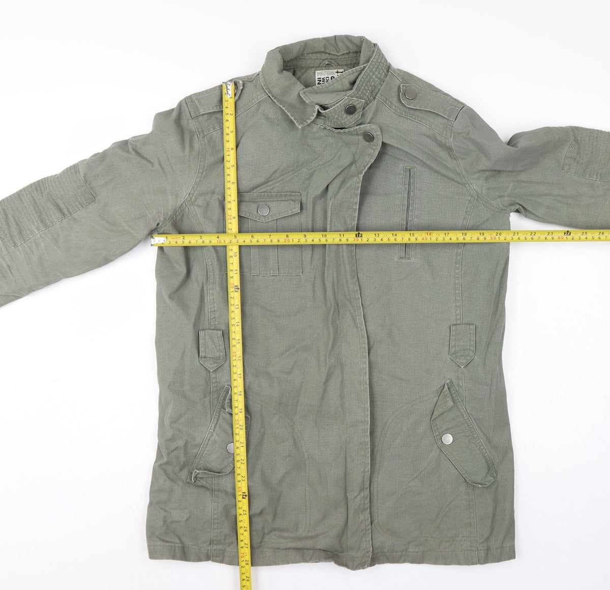 Next Women Green UK 14 Military Jacket Cotton Lined Padded