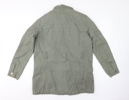 Next Women Green UK 14 Military Jacket Cotton Lined Padded