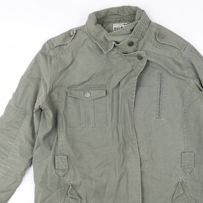 Next Women Green UK 14 Military Jacket Cotton Lined Padded