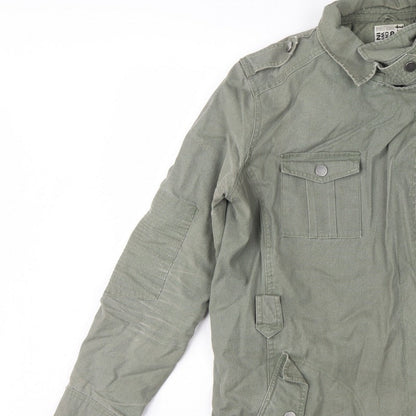 Next Women Green UK 14 Military Jacket Cotton Lined Padded