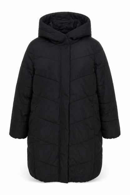 Marks Spencer Girls Black 15-16 Years Long Hooded Puffer Jacket