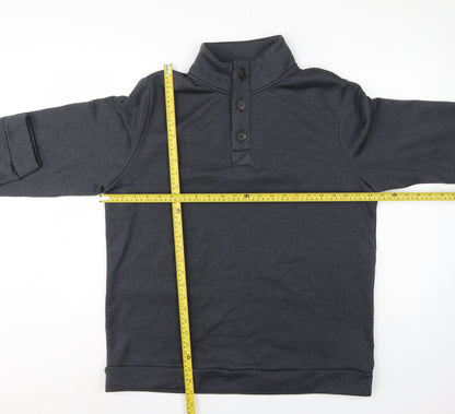 Rohan Men’s Grey M Henley High Neck Fleece Lined Sweatshirt