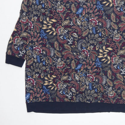 John Baner Women’s Multicoloured Paisley Hooded Jumper Dress UK 22