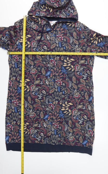 John Baner Women’s Multicoloured Paisley Hooded Jumper Dress UK 22