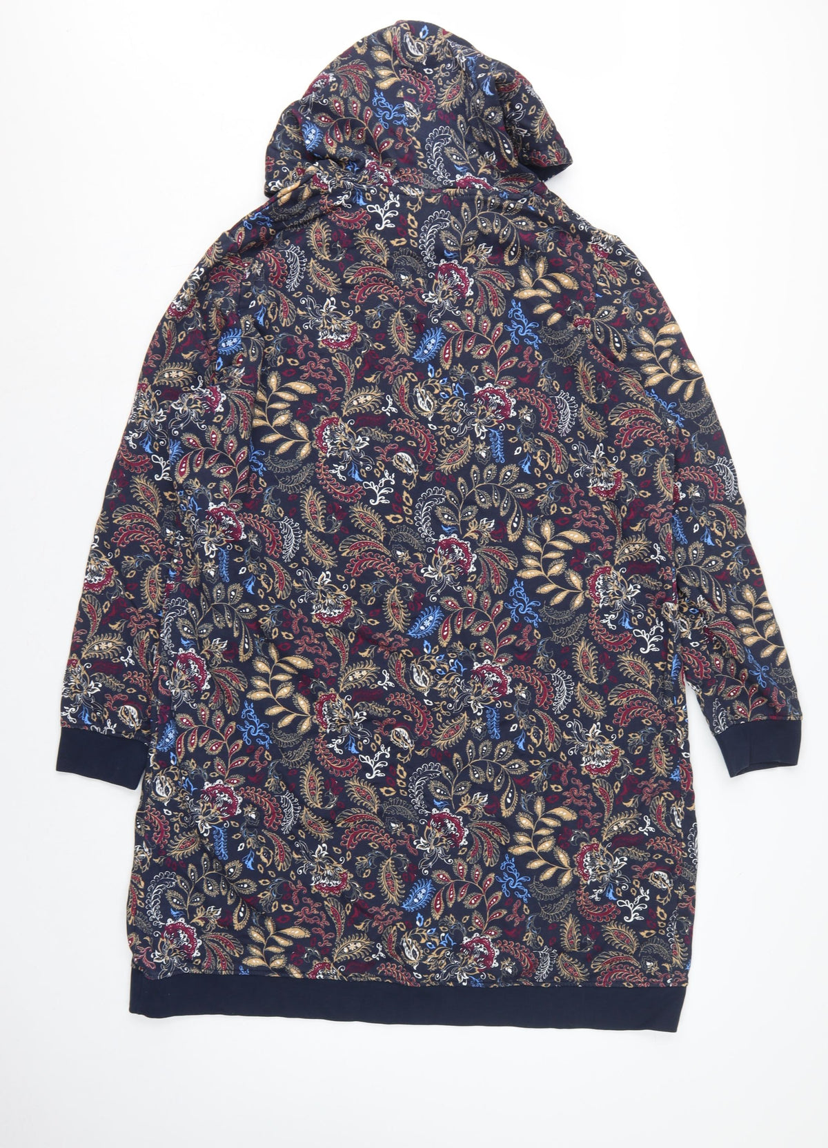 John Baner Women’s Multicoloured Paisley Hooded Jumper Dress UK 22