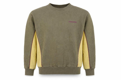 Iets Frans Mens Green Yellow Logo Colourblock Sweatshirt Size S Pullover