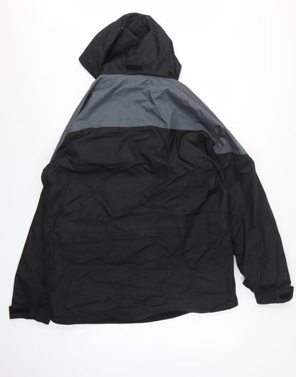 Regatta Men’s Black Grey M Waterproof Hooded Outdoor Jacket