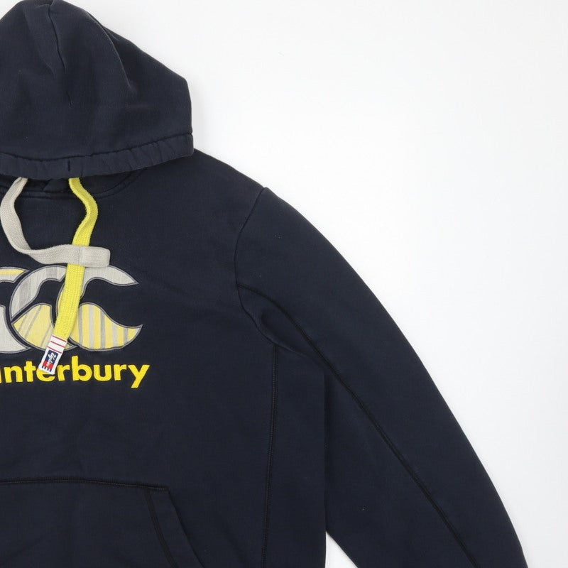 Canterbury Men’s Blue XL Pullover Hoodie Rugby Logo Pocket