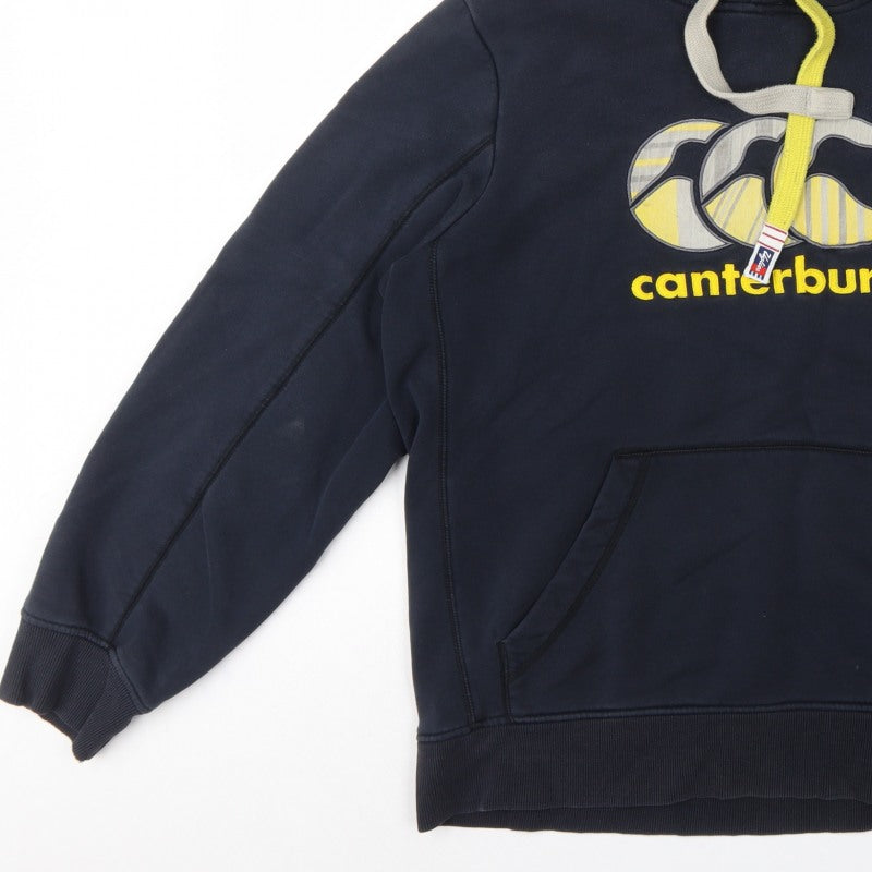 Canterbury Men’s Blue XL Pullover Hoodie Rugby Logo Pocket