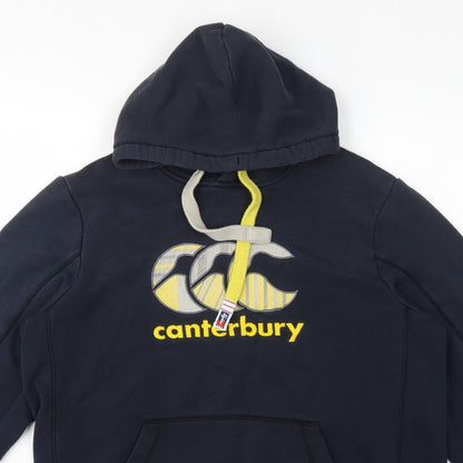 Canterbury Men’s Blue XL Pullover Hoodie Rugby Logo Pocket