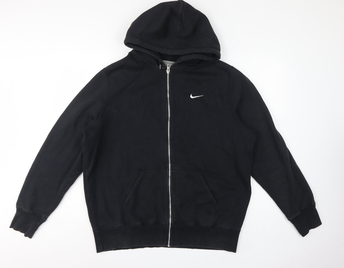 Nike Men’s Black 2XL Full Zip Hooded Fleece Logo Hoodie