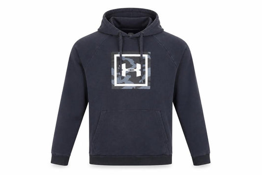 Front view of Under Armour Men’s Black M Pullover Hoodie Camo Logo Fleece