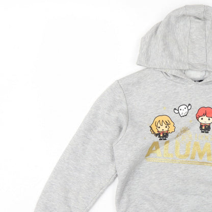 Primark Girls Grey 10-11 Years Harry Potter Alumni Graphic Pullover Hoodie