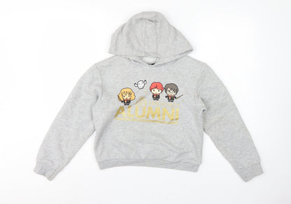 Primark Girls Grey 10-11 Years Harry Potter Alumni Graphic Pullover Hoodie