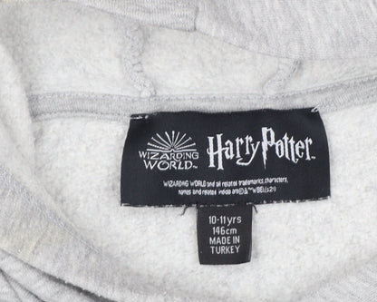 Primark Girls Grey 10-11 Years Harry Potter Alumni Graphic Pullover Hoodie