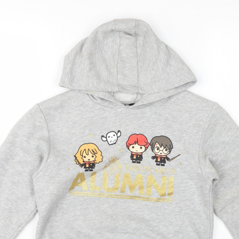 Primark Girls Grey 10-11 Years Harry Potter Alumni Graphic Pullover Hoodie