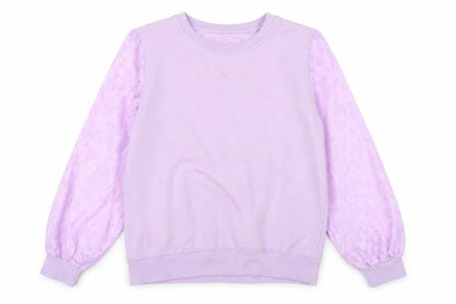 Cotton Traders Women’s Purple UK 12 Floral Balloon Sleeve Sweatshirt
