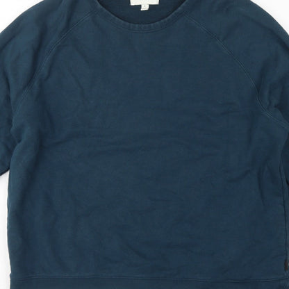 Marks and Spencer Men’s Blue XL Crew Neck Pullover Cotton Sweatshirt