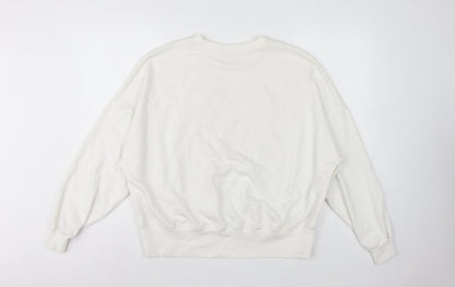 River Island Women’s Ivory Relaxed Floral Embroidered Sweatshirt Size S