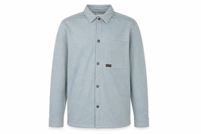 Tokyo Laundry Men’s Blue M Fleece Overshirt Snap Button Long Sleeve