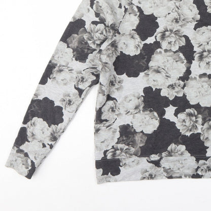 Oasis Studio Women’s Grey Floral Raglan Sweatshirt Size S