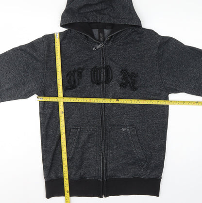 Fox Men’s Grey M Full Zip Logo Fleece Hoodie