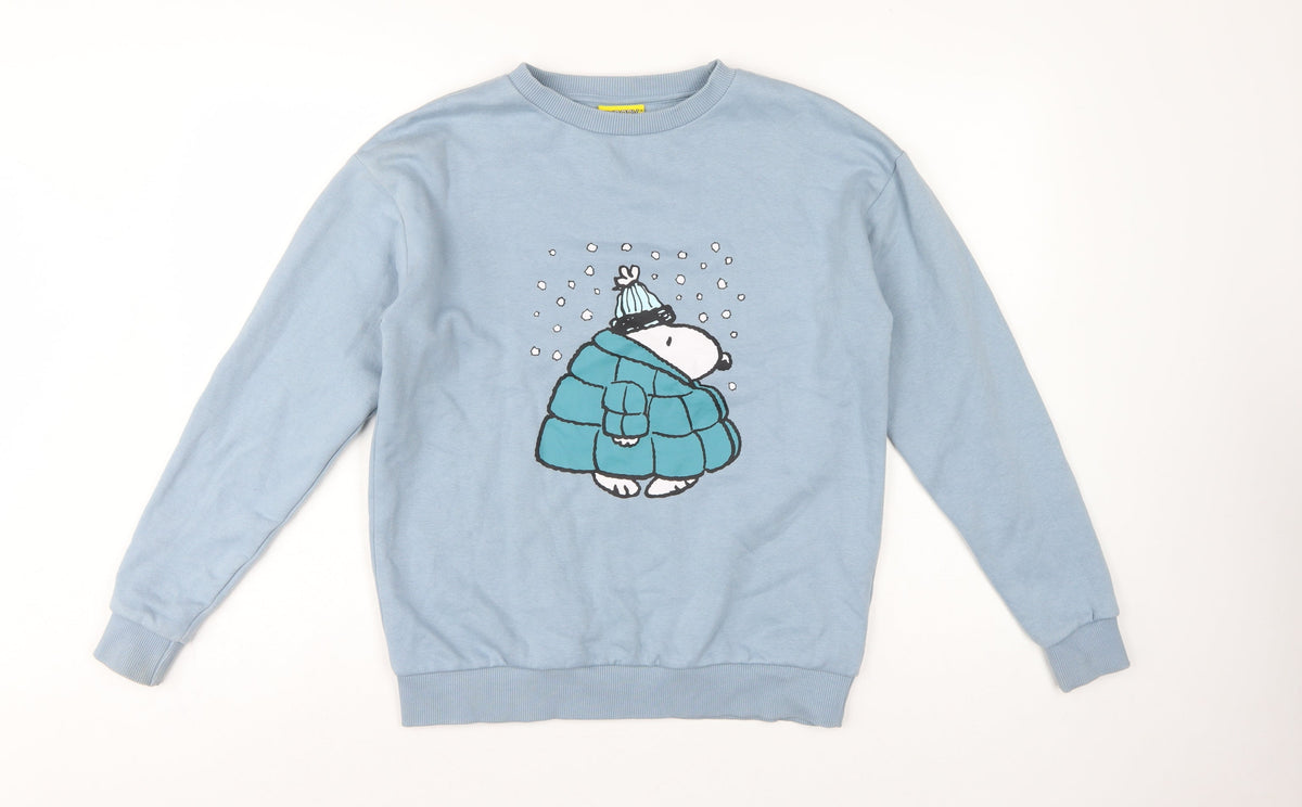 George Teens Blue S 8-10 Snoopy Peanuts Graphic Pullover Sweatshirt