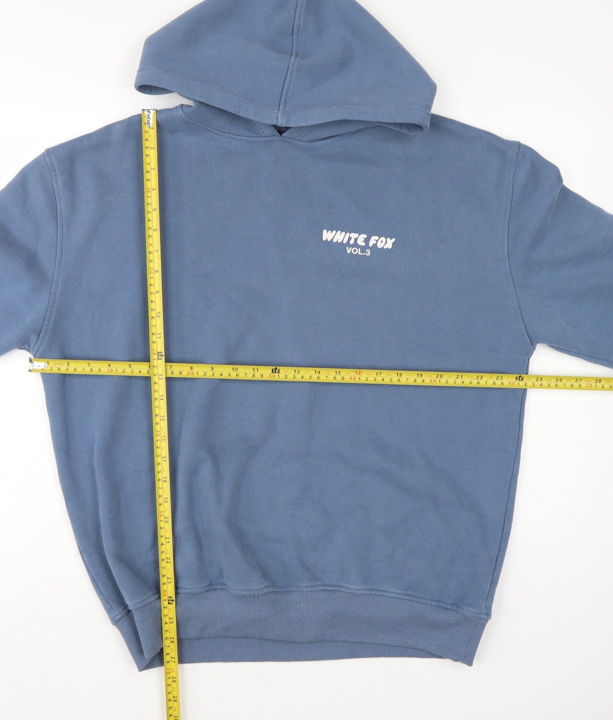 White Fox Women’s Blue M/L Pullover Hoodie Graphic Print Fleece
