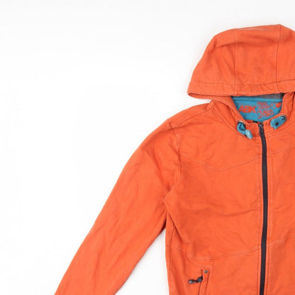 ABK Men’s Orange L Full Zip Hooded Fleece Lined Ski Hoodie