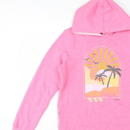 Saltrock Girls Pink 11-12 Years Pullover Hoodie Beach Graphic Cotton