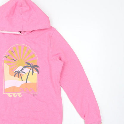 Saltrock Girls Pink 11-12 Years Pullover Hoodie Beach Graphic Cotton