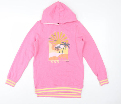 Saltrock Girls Pink 11-12 Years Pullover Hoodie Beach Graphic Cotton