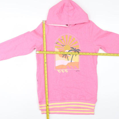 Saltrock Girls Pink 11-12 Years Pullover Hoodie Beach Graphic Cotton