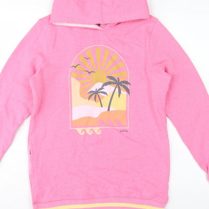 Saltrock Girls Pink 11-12 Years Pullover Hoodie Beach Graphic Cotton