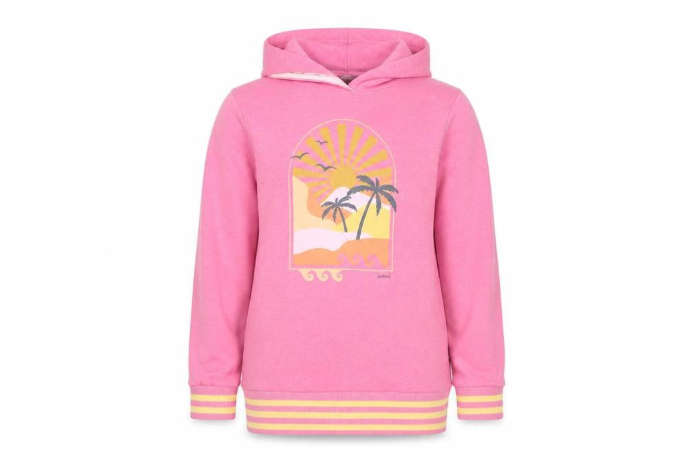 Saltrock Girls Pink 11-12 Years Pullover Hoodie Beach Graphic Cotton