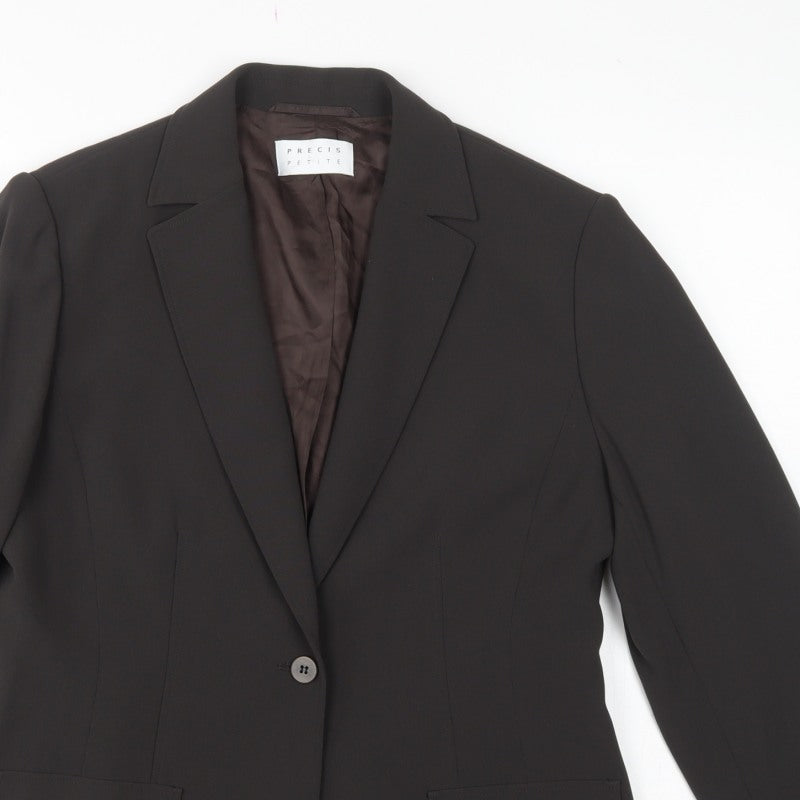 Precis Petite Women’s Black UK 16 Petite Single-Breasted Blazer