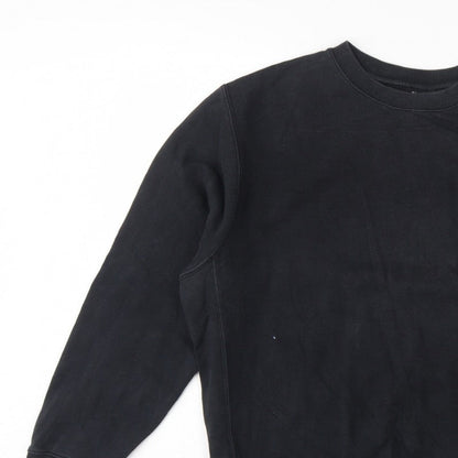 Nike Men’s Black L Pullover Fleece Crew Neck Logo Sweatshirt