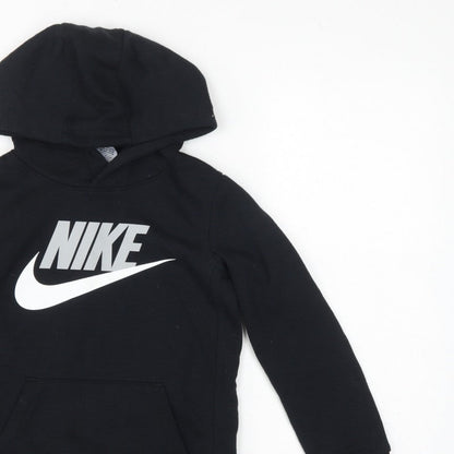 Nike Boys Black 6-7 Years Pullover Hoodie Logo Pocket